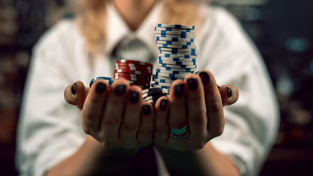 Holding a Casino Chips